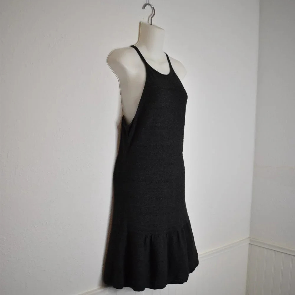 American Eagle Dress Knit Mini Sz M Pullover Minimalist Neutral Preppy - Picture 3 of 16